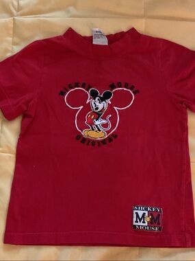 Vintage Disney Mickey Mouse & Co Red Short Sleeve Tee for Kids